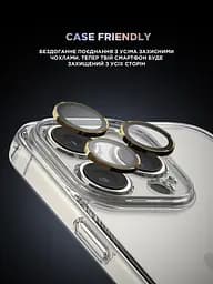 Захисне скло для камери Apple iPhone 14 Pro Max/14 Pro, Supreme BI, золотий колір, з рамкою, глянцеве скло для захисту лінз, протиударне, прозоре, з клейовим шаром по контуру, не впливає на якість фото, ArmorStandart (ARM76598) - мініатюра 6