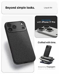 Чехол Spigen Liquid Air для iPhone 17 Pro Matte Black (ACS10331) + защитное стекло - мініатюра 8