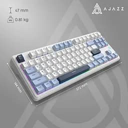 Клавіатура Ajazz AK870 V2 Flying Fish Switch White USB-C (AK870-V2-FF-BWB) - мініатюра 8
