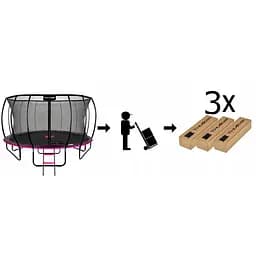 Батут із внутрішньою сіткою THUNDER Inside Ultra 16FT 490 см Black/Pink - мініатюра 2