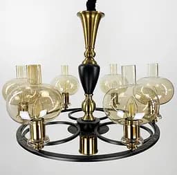 Класична підвісна люстра з янтарними плафонами Line.F Кількість ламп 5