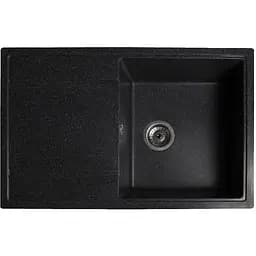 Гранітна кухонна мийка Romzha Jorum 78 Antracit (901) з крилом