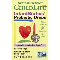 Пробиотики для иммунитета ребенка ChildLife Probiotic Drops InfantBiotics в каплях 8 мл