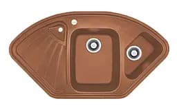 Кухонная мойка Adamant CONSENSUS terra-cotta 1045x575x190 мм, угловая с крылом 104,5 см