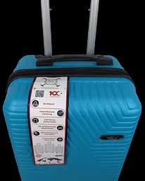 Мала пластикова валіза на колесах 45L GD Polo блакитна - мініатюра 7