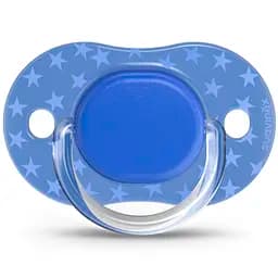 Пустышка силиконовая Suavinex Basics, симметрическая, 0-6 мес., синий, 2 шт. (307639/3)