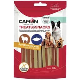 Ласощі для собак Camon Treats & Snacks Сендвіч з ягням та тріскою, 80 г