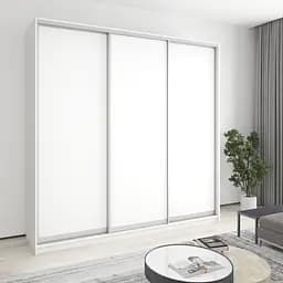 Шафа-купе тридверна MebelStar Комбо AL 3ДСП 240x45x240 см Аляска білий (MBS-2028)