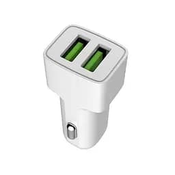 Автомобільний зарядний пристрій ColorWay, білий, 2xUSB, 2.4A (CW-CHA009-WT)