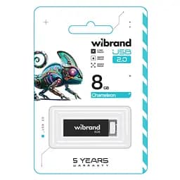 USB флеш накопичувач Wibrand 8GB Chameleon Black USB 2.0 (WI2.0/CH8U6B) - мініатюра 2