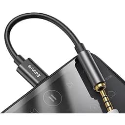 Кабель адаптер Baseus L54 Type-C AUX 3.5 мм чорний (CATL54-01)