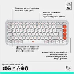 Комплект Logitech POP Icon Combo Bluetooth UA Off-White (920-013141) - мініатюра 6