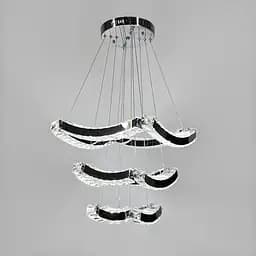 Елегантна кришталева люстра на 3 яруси 40+30+20 см | Арт. (T) C 206/3 (400+300+200) | Line F