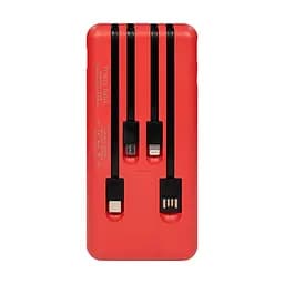 Повербанк 10000mAh Power Bank Kraft KPB-1110W Red бездротова зарядка (43-00056) - мініатюра 3