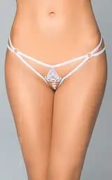 Жіночі стрінги - G-String 2477, white, S/L SoftLine 5591247720 91897