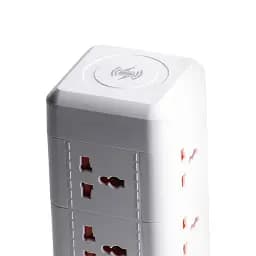 Мережевий фільтр-подовжувач TOWER 9 розеток LED-лампа 3USB + 1PD 2,8 метра Yiwu HP-5-5 - мініатюра 6