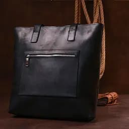 Вінтажна шкіряна сумка жіноча Shvigel 16347 чорна - мініатюра 8