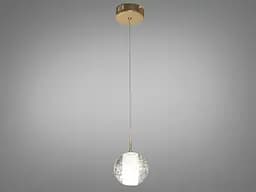 Люстра стельова LED Diasha 3006/1G G4, 1 лампа, метал, скло, сучасний стиль, регулювання висоти, IP20 - мініатюра 2