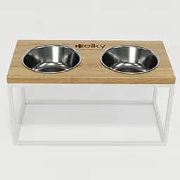 Hollky Base L — миски на підставці для середніх і великих собак (2 × 0,95 л, висота 20 см) - мініатюра 3