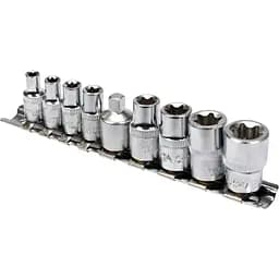 Набір головок Yato TORX Е5-Е16 квадрат 1/4" торцеві з перехідником M=3/8", 9 шт. (YT-0520) - мініатюра 2