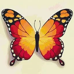 Картина по номерам Ideyka Оранжевая бабочка 25х25 KHO4210