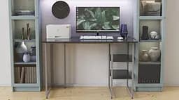 Комп'ютерний стіл Ferrum-decor Гаррі 75x120x60 чорний ДСП Дуб Сонома Труфель 16мм (FRD-103533) - мініатюра 3
