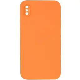 Чехол Silicone Case Square Full Camera Protective AA No Logo для Apple iPhone XS Max 6.5 Оранжевый/Papaya