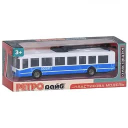 Іграшковий інерційний тролейбус Bambi 6336(Blue) гумові колеса, 17 см - мініатюра 2