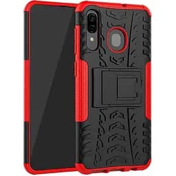 Чохол-накладка Toto Dazzle Kickstand 2 in 1 Case Samsung Galaxy A20/A30 Red - мініатюра 2