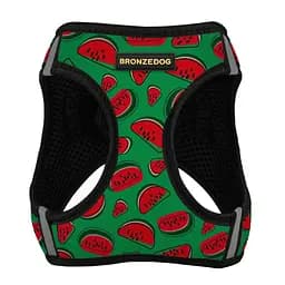 Шлея для собак Bronzedog Sport Vest Кавун M 24х18х3 см зелена - мініатюра 2