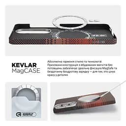 Защитный чехол для Samsung Galaxy S26 Plus 5G, BlackIcon Kevlar MagCase, кевларовый, разноцветный, панель, накладка с поддержкой MagSafe, противоударный, защита всего корпуса, усиленные углы, совместим с беспроводной зарядкой, ArmorStandart (ARM90157) - мініатюра 8