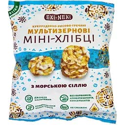 Мини-хлебцы Eki-Neki кукурузно-рисово-гречневые с морской солью 40 г (793904)