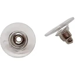 Заглушка-фиксатор для серег (металл + силикон)