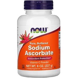 Натуральна добавка Now Sodium Ascorbat 227 г