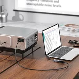 Адаптер перехідник Hoco UA21 Type-C to VGA F 0.13 м чорно-сріблястий - мініатюра 4