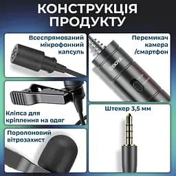 Мікрофон Boya BY-M1S Black (BY-M1S) - мініатюра 9