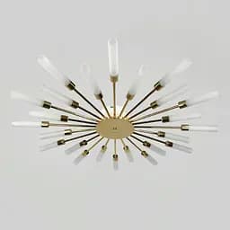 Стельова золота люстра у формі сонячних променів на 24 плафони G9 96х8 см Line F Арт. 1276 24 GD