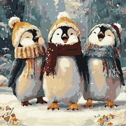 Картина за номерами "Щасливі співи" ©art_selena_ua Ідейка KHO6856, 40х50 см