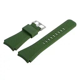 Силіконовий ремінець Watchbands для Samsung Gear S3 Samsung Galaxy Watch 46mm Silver - темно-зелений (WB001DARKGREEN) - мініатюра 4