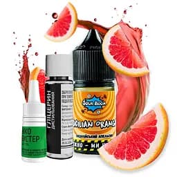 Набір компонентів для самозамісу сольової заправки Sour Boom 30 мл Sicilian Orange Сицилійський апельсин, 0-50 мг (17299)