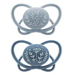 Пустышка Nip Моя бабочка, силиконовая, 0-6 мес., 2 шт., голубой с синим (38595-51)