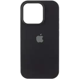 Чохол Silicone Case AA Logo with MagSafe для Apple iPhone 14 Pro Max 6.7 Чорний/Black