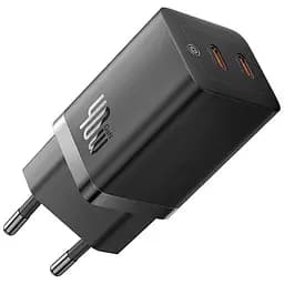 Зарядний пристрій Baseus GaN5 Pro 2*USB-C 40 W (CCGP180101) адаптер чорний - мініатюра 2