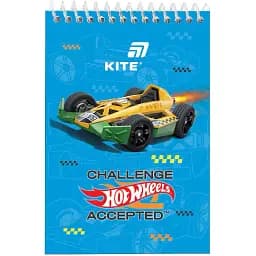 Блокнот на спіралі Kite Hot Wheels А6 48 листів HP нелінований (HP26-196)