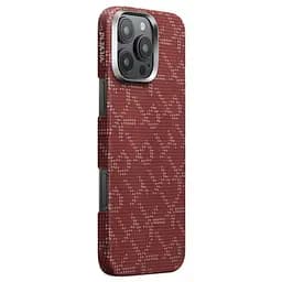 Карбоновий чохол Pitaka Tactile Woven Case PTK Classic Monogram Gold Red для iPhone 16 Pro Max (KI1602PTKP) - мініатюра 2