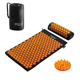 Килимок акупунктурний 4FIZJO Аплікатор Кузнєцова з валиком 72 x 42 см Black/Orange 4FJ0042 (P-5907222931752) - мініатюра 4