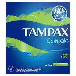 Тампони Tampax Compak Super Single з аплікатором, 8 шт. - мініатюра 3