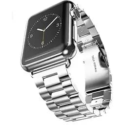 Браслет BeWatch для Apple Watch series 3/4/5/6 із шириною корпусу 38/40мм класичний сталевий Сріблястий (1020405)