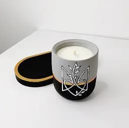 Еко набір Svich Shop: свічка + підставка з бетону