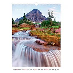 Календар настінний Axent А3 Waterfalls 2026 рік (8804-26-2-A) - мініатюра 5